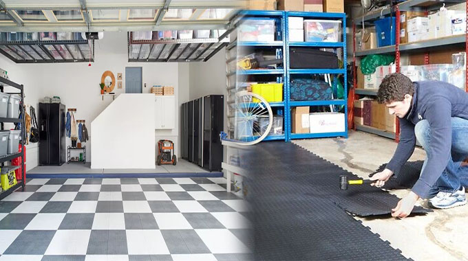 Affordable Rubber Flooring Tiles for Garage Workshops