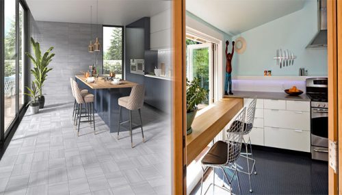 Durable Rubber Flooring Tiles for Kitchen Use