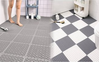 Non-Slip Rubber Flooring Tiles for Bathroom Safety
