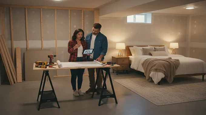 DIY steps to transform your basement into a comfortable guest bedroom