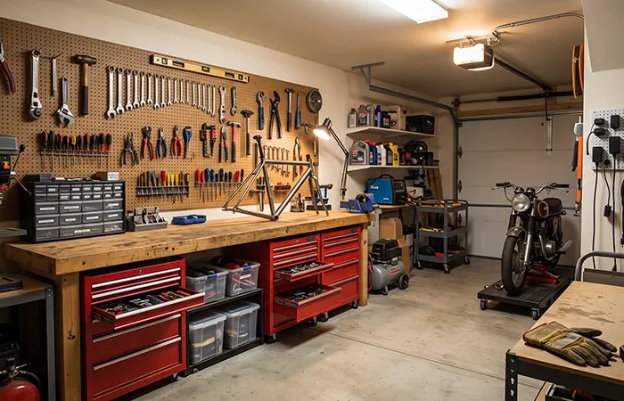 How to Set Up a Functional Workshop in a One-Car Garage