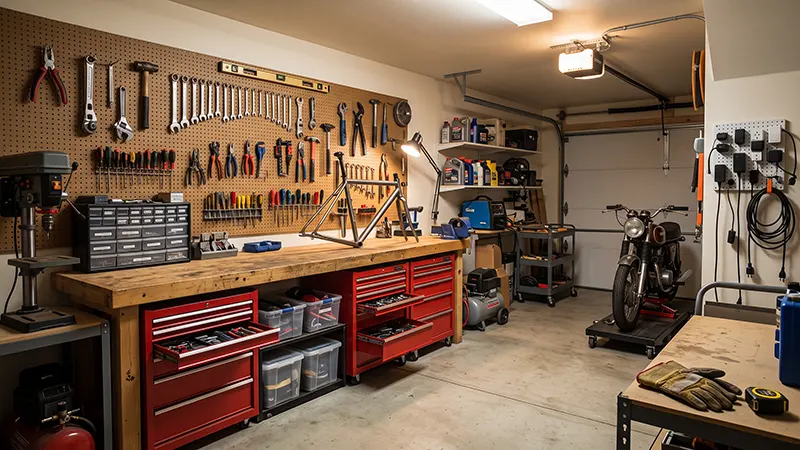 How to Set Up a Functional Workshop in a One-Car Garage